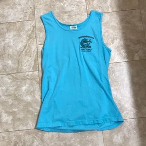 Blue comfort colors tank top